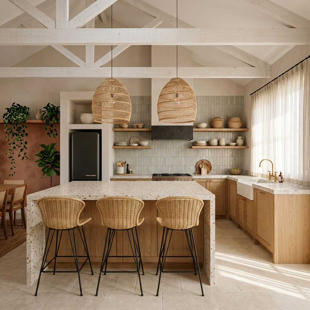 Mira Rattan Bar Stool
