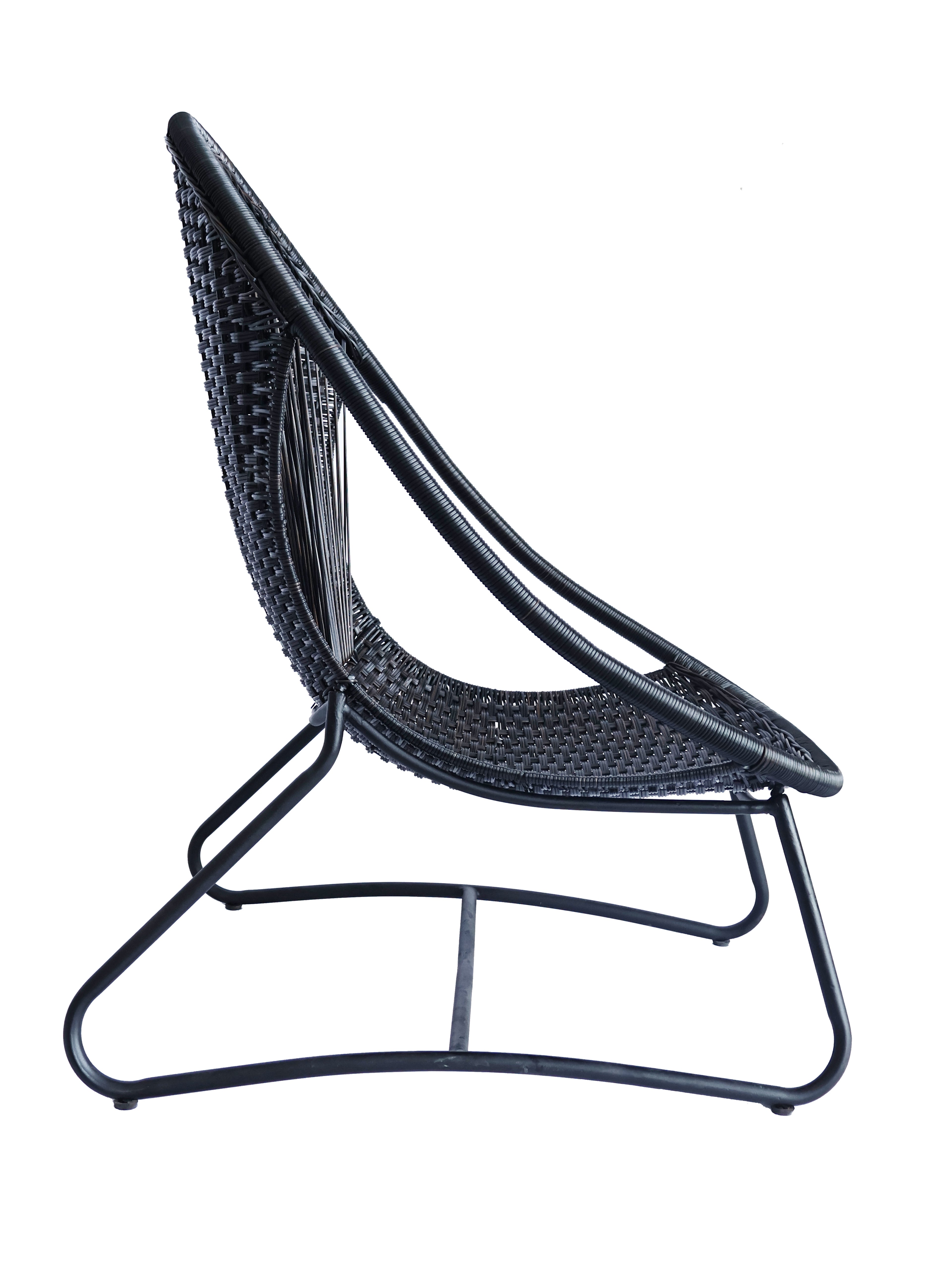 Noir Rattan Lounge Chair