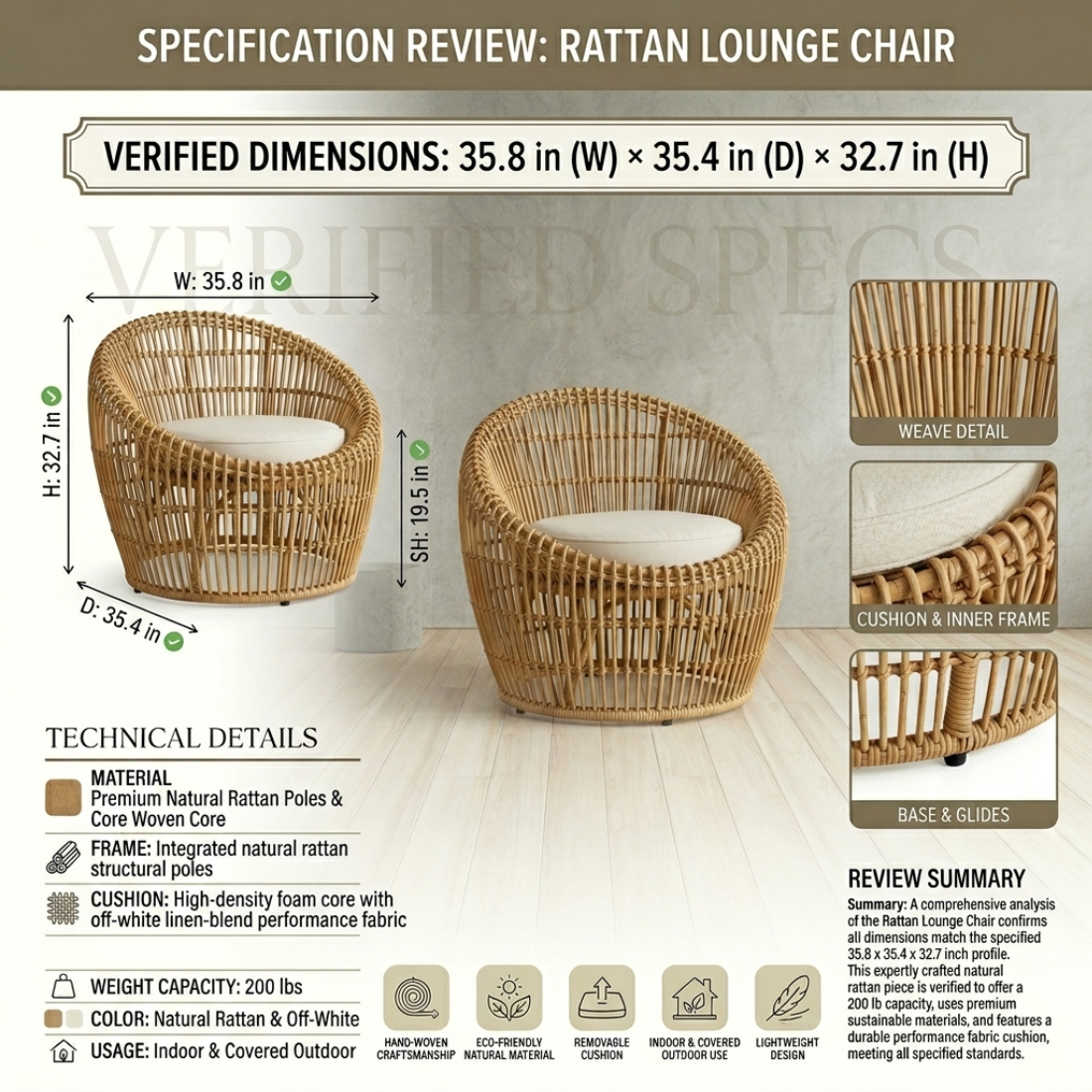 Tula Rattan Lounge Chair