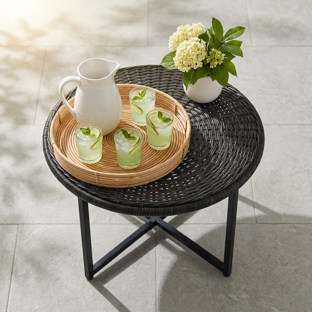 Kaia Rattan Bistro Table