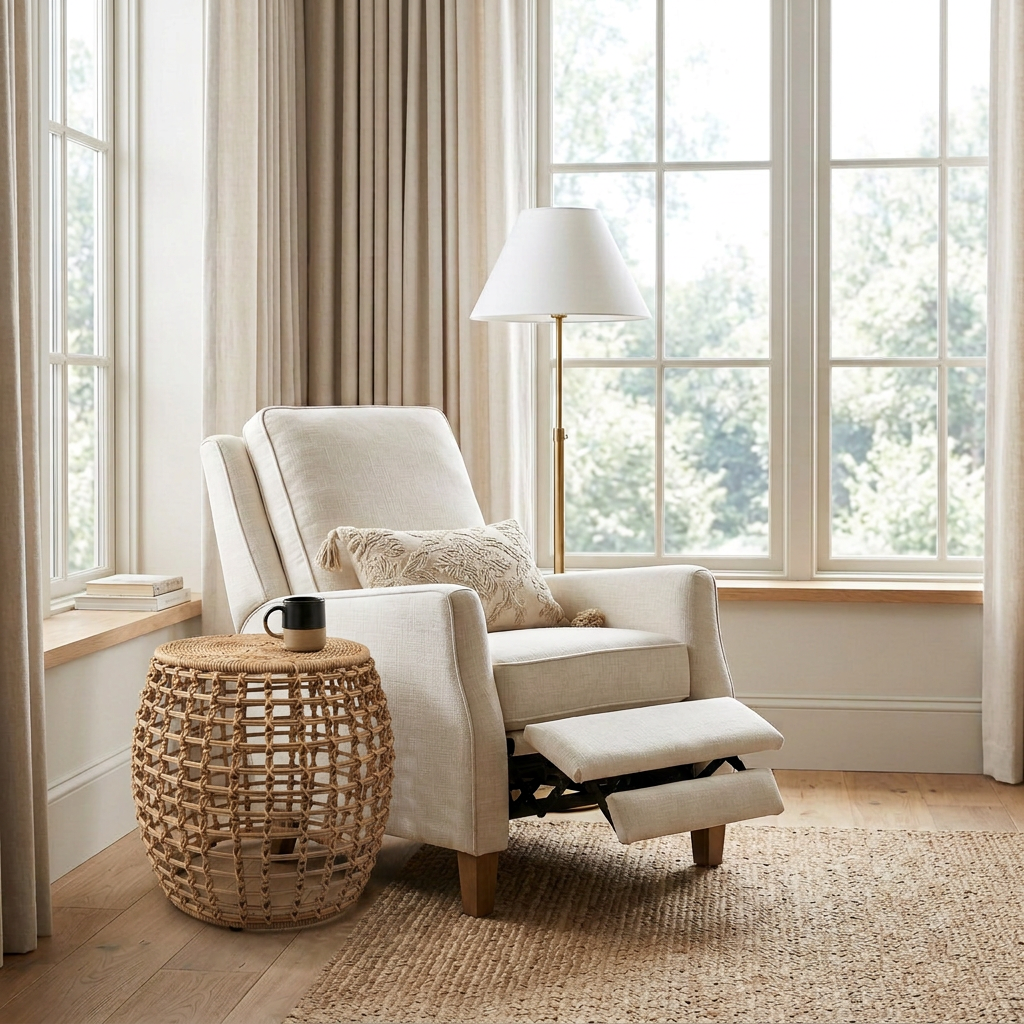 Orla Rattan Ottoman Stool
