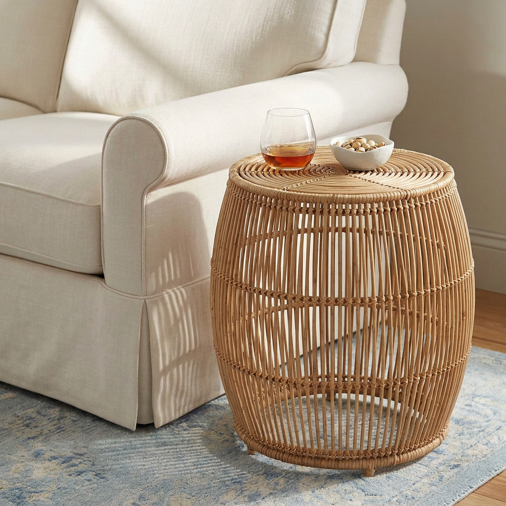 Romi Rattan Ottoman Stool