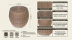 Kora Rattan Ottoman Stool